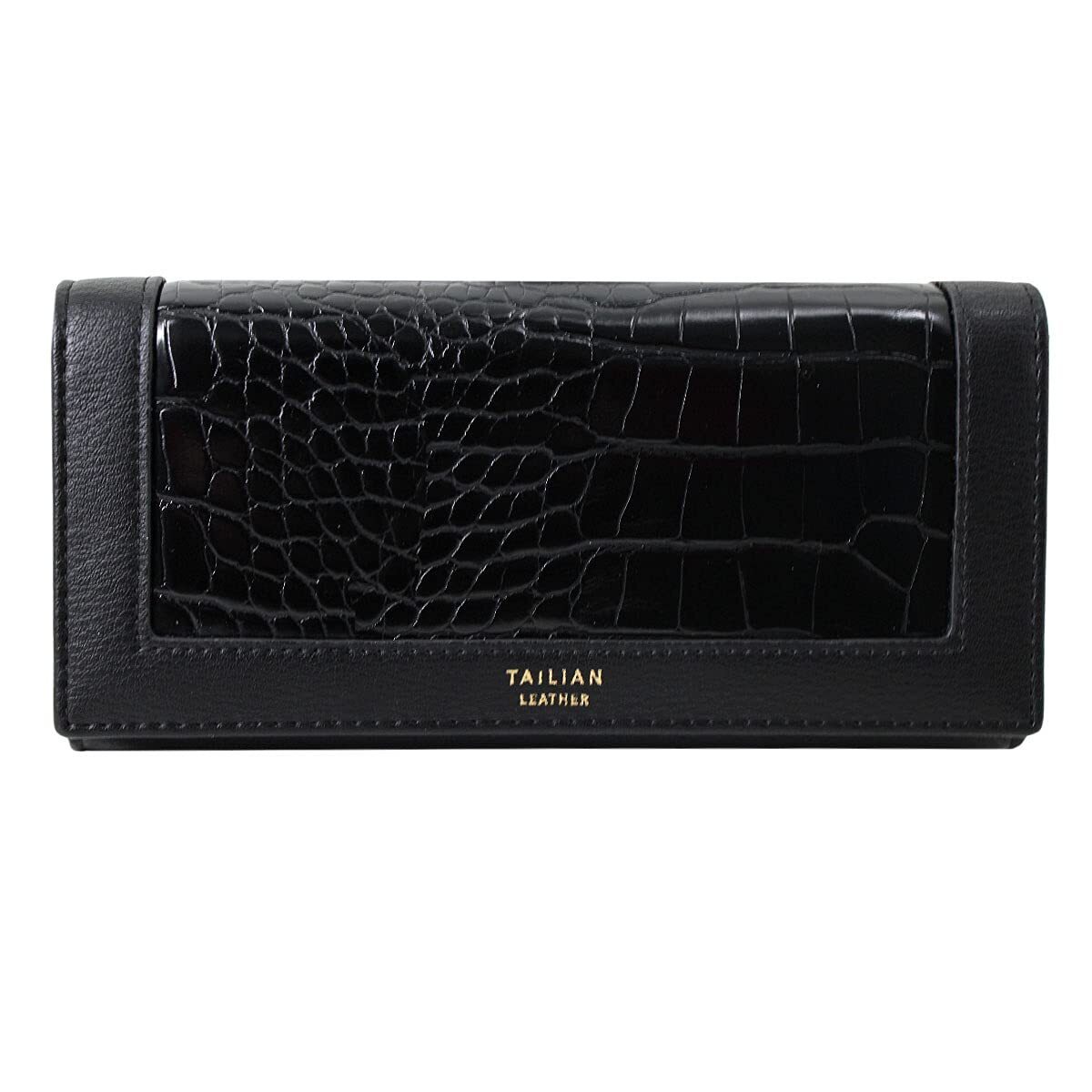 6190 Leather Wallet Embossed Crocodile Clutch Wallet Credit Card Holder